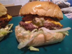 Fiery Short Order Burger